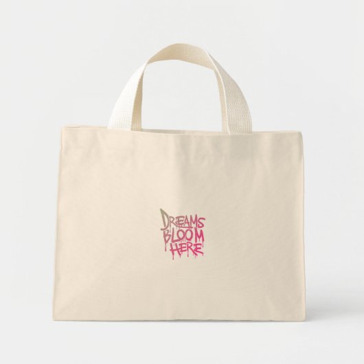 Dromen bloeien hier Canvas tas (Voorkant)