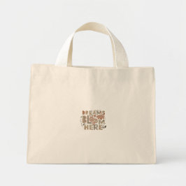 Dromen bloeien hier Canvas tas