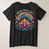 Dromen bloeien weer grote maat t-shirt (Design achterkant)