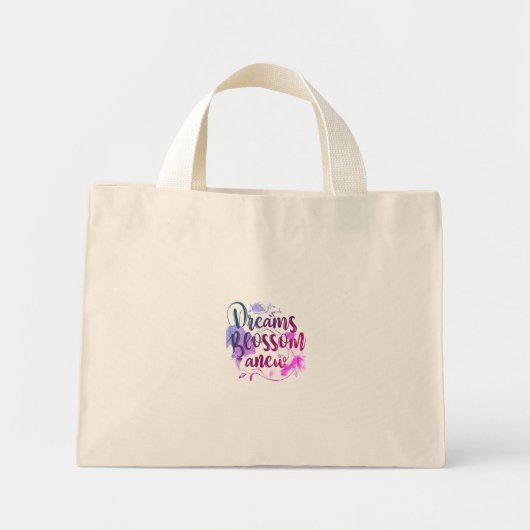 Dromen bloesem nieuw mini tote bag (Voorkant)