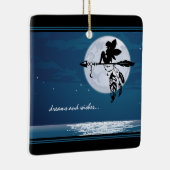 dromen en wensen - Full Moon and Fairy Beach Keramisch Ornament (Rechts)