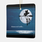 dromen en wensen - Full Moon and Fairy Beach Keramisch Ornament (Links)