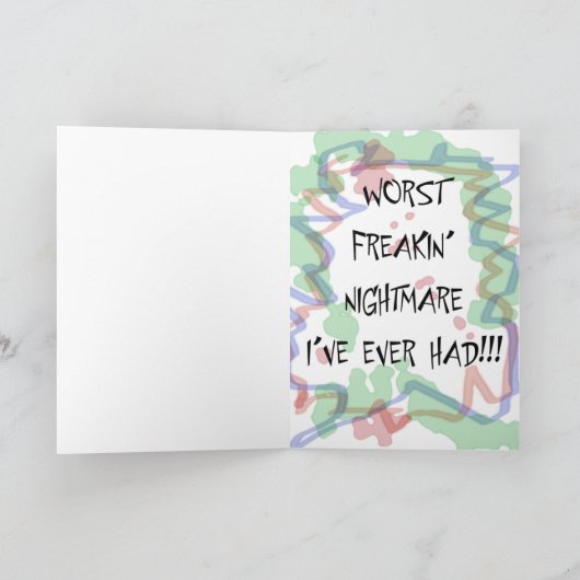 Dromen - Gebogen Groeten Kaart (Binnen)