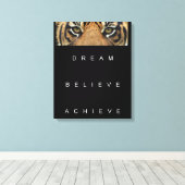 dromen geloven dat je motivatie prijsopgave hebt b canvas afdruk (Insitu (Houten vloer))