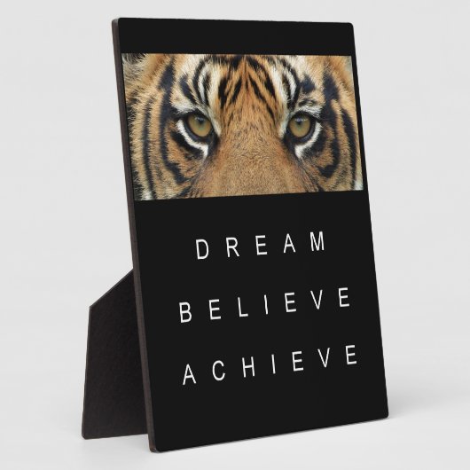 dromen geloven tijgerogen bereiken fotoplaat (Zijkant)