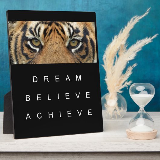 dromen geloven tijgerogen bereiken fotoplaat (Zijkant)