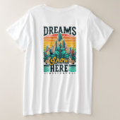 Dromen groeien hier grote maat t-shirt (Design achterkant)