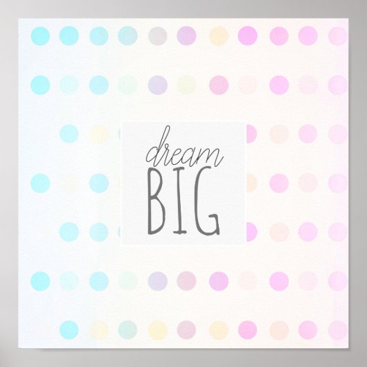 dromen grote pastelstippen citeren wandkunst poster (Voorkant)