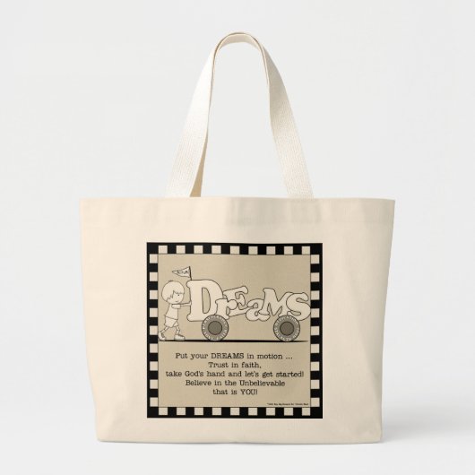 Dromen in Beweging Grote Tote Bag (Voorkant)