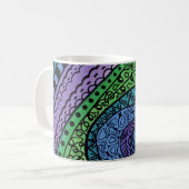 Dromen In Blauw Abstracte Koffiemok (Voorkant links)