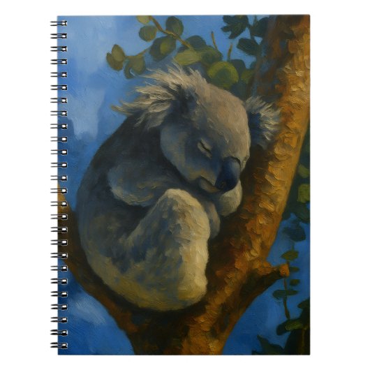 Dromen in de Eucalyptus - Sleeping Koala Art Notitieboek (Voorkant)