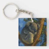 Dromen in de Eucalyptus - Sleeping Koala Art Sleutelhanger (voorkant)