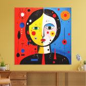 Dromen in een baan om de aarde canvas afdruk (Insitu (Woonkamer))