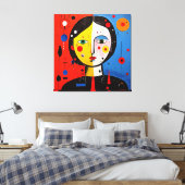 Dromen in een baan om de aarde canvas afdruk (Insitu (Slaapkamer))