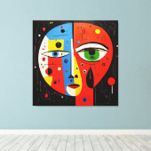 Dromen in een baan om de aarde canvas afdruk (Insitu (Houten vloer))