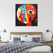 Dromen in een baan om de aarde canvas afdruk (Insitu (Slaapkamer))
