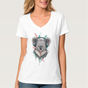 Dromen in Geluid – Abstracte Koala Chill Vibes T-shirt