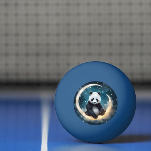 Dromen in het maanlicht: Panda's hemelse serenade Pingpongbal (Net)