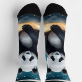 Dromen in het maanlicht: Panda's hemelse serenade Sokken (Top)