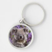 Dromen in het Paarse: een koala in een jacaranda b Sleutelhanger (Voorkant)
