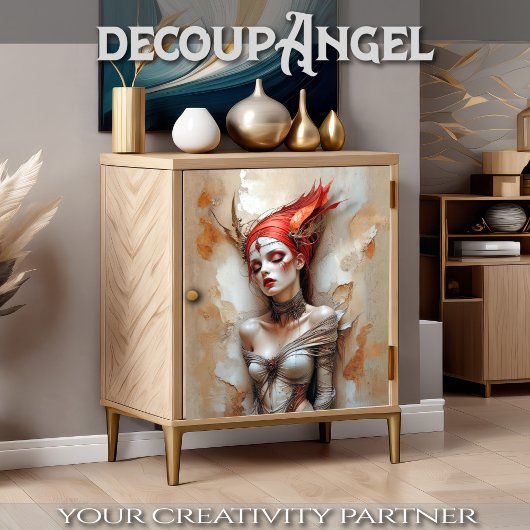 Dromen in inkt decoupage tissuepapier