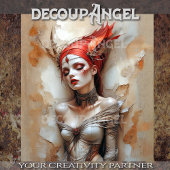 Dromen in inkt decoupage tissuepapier