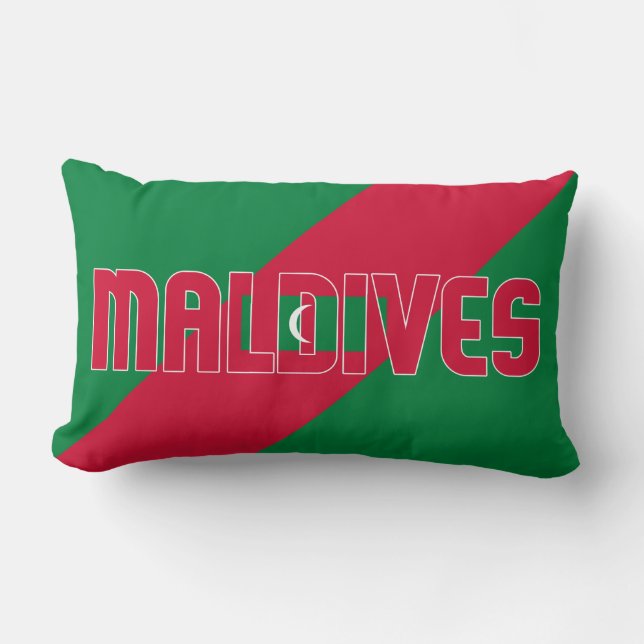 Dromen in kleur met de vlag van de Malediven Kussen (Voorkant)