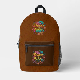 Dromen in kleuren bedrukte rugzak