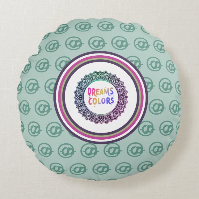 Dromen in kleuren rond kussen (Voorkant)