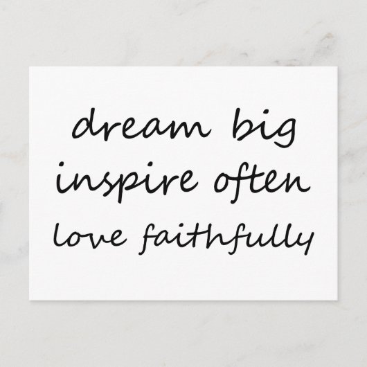 Dromen inspireren de liefde briefkaart (Voorkant)