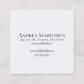 Dromen Inspirerend Typografisch Ontwerp Vierkante Visitekaartje (Achterkant)