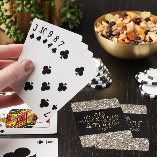 DROMEN KOMEN ECHT TOT WARE Glitter Speelkaarten (Insitu)