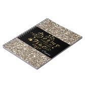 DROMEN KOMEN ECHT UIT Gold Glitter Notebook Notitieboek (Linkerzijde)