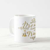 DROMEN KOMEN ECHT UIT Gold koffiemok (Voorkant links)