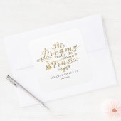DROMEN KOMEN ECHT UIT Goud Favor Sticker (Envelop)