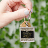 DROMEN KOMEN ECHT UIT Gouden Glitter Sleutelhanger (Hand)