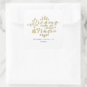 DROMEN KOMEN ECHT UIT GOUDEN gunst Sticker (Tas)