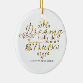 DROMEN KOMEN ECHT UIT Gouden Prinses Ornament (Rechts)