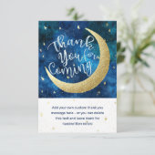 Dromen komen echt uit Moon Stars Baby shower Bedankkaart (Staand voorkant)