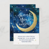 Dromen komen echt uit Moon Stars Baby shower Bedankkaart (Voorkant / Achterkant)