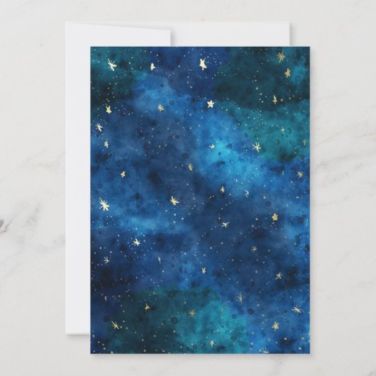 Dromen komen echt uit Moon Stars Baby shower Kaart (Achterkant)