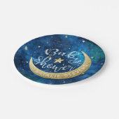 Dromen komen echt uit Moon Stars Baby shower Papieren Bordje (Gekanteld)