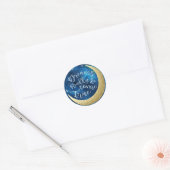 Dromen komen echt uit Moon Stars Baby shower Ronde Sticker (Envelop)