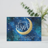 Dromen komen echt uit Moon Stars Baby shower RSVP Kaartje (Staand voorkant)