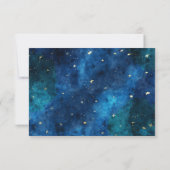 Dromen komen echt uit Moon Stars Baby shower RSVP Kaartje (Achterkant)