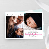 Dromen komen uit Foto Baby Geboorte Aankondiging