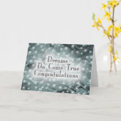 Dromen komen uit, gefeliciteerd kaart (Gele Bloem)