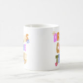 Dromen komen uit" Inspirerend bloementypografie Koffiemok (Center)