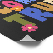 dromen komen uit Retrobloem Hippie Groovy Poster (Hoek)