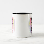 Dromen Komen Uit Tweekleurige Koffiemok (Center)